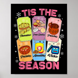 Dit is het seizoen Xmas Kaart Mexican Christmas Pa Poster