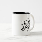 Dit is het seizoen zwart tweekleurige koffiemok (Voorkant rechts)