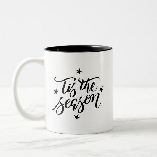 Dit is het seizoen zwart tweekleurige koffiemok (Links)