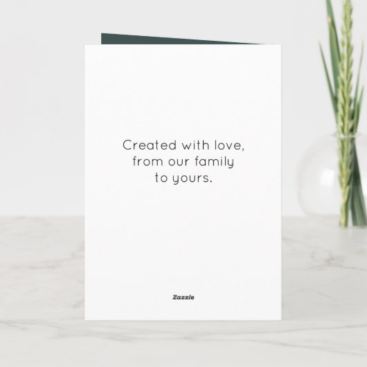 Dit is het Seizoencitaat Groene Minimale Kerstmis  Kaart (Achterkant)