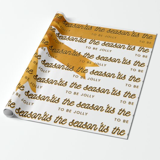 Dit is het seizoensgebonden gouden omslagpapier cadeaupapier (Uitgerold)