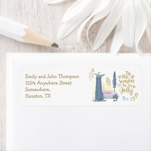 Dit is het seizoensgebonden kerstretouradres etiket (Insitu)