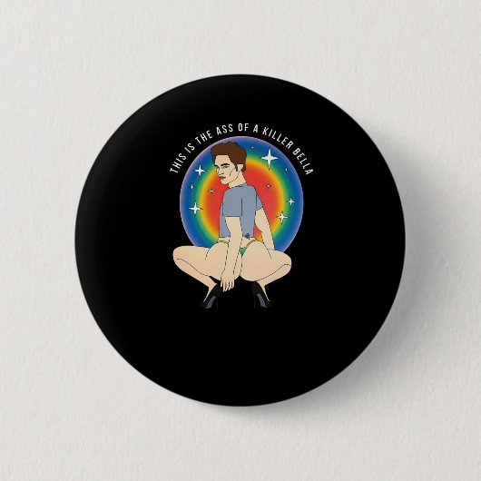Dit is het verhaal van een moordenaar ronde button 5,7 cm (Voorkant)