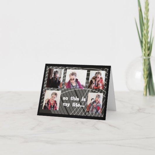 Dit is het Wenskaart met Life Folded Kaart (Voorkant)