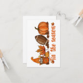 Dit is het Wenskaart van de Seizoensgnoom Kaart (Voorkant / Achterkant in situ)