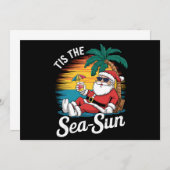 Dit is het Zee Sun Santa Beach Kerst in juli Kaart (Voorkant / Achterkant)