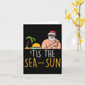 Dit is het Zee Sun Santa Beach Summer Kerstmis in  Kaart (Gele Bloem)