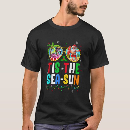 Dit is het Zee Sun Santa Beach Summer Kerstmis in T-shirt (Voorkant)