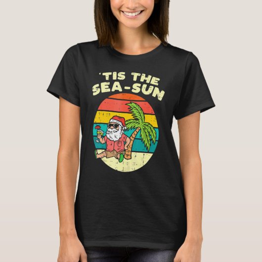 Dit is het Zee Sun Santa Beach Summer Kerstmis in T-shirt (Voorkant)