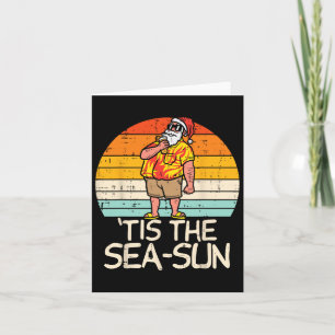 Dit is het Zee Sun Santa Sunset Retro Kerstmis in Kaart