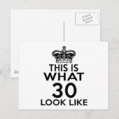 Dit is hoe 30 eruit ziet briefkaart (Voorkant / Achterkant)