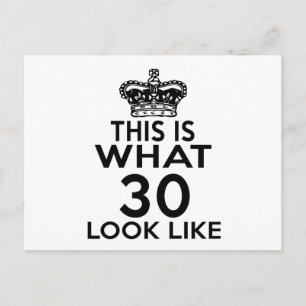 Dit is hoe 30 eruit ziet briefkaart