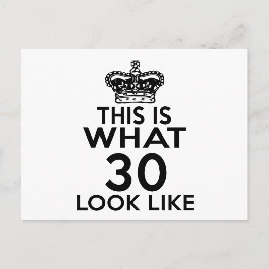 Dit is hoe 30 eruit ziet briefkaart (Voorkant)