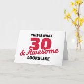 Dit is hoe 30 & geweldige eruit zien als verjaarda kaart (Gele Bloem)