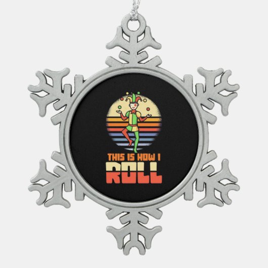 Dit is hoe Actor Roll Tin Sneeuwvlok Ornament (Voorkant)