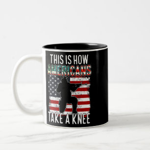 Dit is hoe Amerikanen een knie grappige gift Veter Tweekleurige Koffiemok