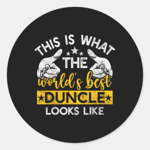 Dit is hoe de beste oom eruit ziet Sketll Oom Ronde Sticker
