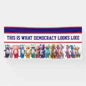 Dit is hoe Democratie eruit ziet Protest Spandoek (Horizontaal)