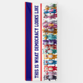 Dit is hoe Democratie eruit ziet Protest Spandoek (Verticaal)