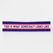 Dit is hoe Democratie eruit ziet Protest Spandoek (Horizontaal)