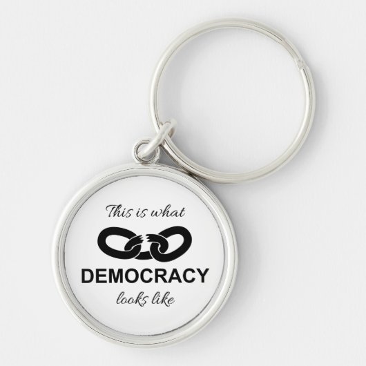 Dit is hoe democratie eruit ziet sleutelhanger (Voorkant)