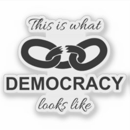 Dit is hoe democratie eruit ziet sticker