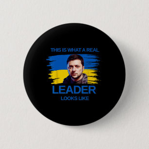 Dit Is Hoe Een Echte Leider Er Uit Ziet Steun Zele Ronde Button 5,7 Cm