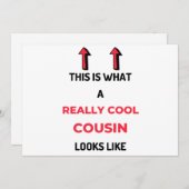 Dit is hoe een echte neef eruit ziet als 2 feestdagenkaart (Voorkant / Achterkant)