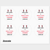 Dit is hoe een echte neef eruit ziet als 2 ronde sticker (Vel)