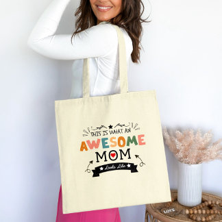 Dit is hoe een Geweldige moeder eruit ziet als Moe Tote Bag
