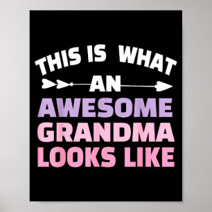Dit Is Hoe Een Geweldige Oma Er Uit Ziet Oma Poster