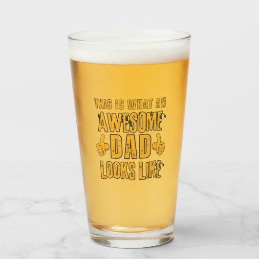 Dit is hoe een geweldige vader eruit ziet glas (Voorkant gevuld)