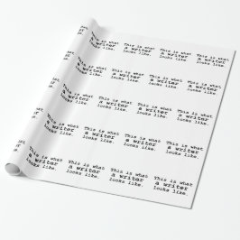Dit is hoe een schrijver eruit ziet. cadeaupapier