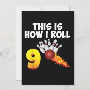 Dit is hoe ik 9 jaar oude Bowling Player 9th Save The Date