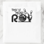 Dit is hoe ik Bowling moet rollen Rechthoekige Sticker (Tas)