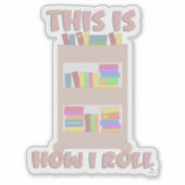 Dit is hoe ik de Cartoon van de boekenwagen lees Sticker (Voorkant)