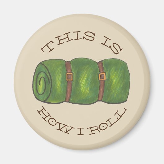 Dit is hoe ik de slaapzak van het draaiende kamp k magneet (Voorkant)