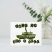 Dit is hoe ik de tank moet rollen briefkaart (Staand voorkant)