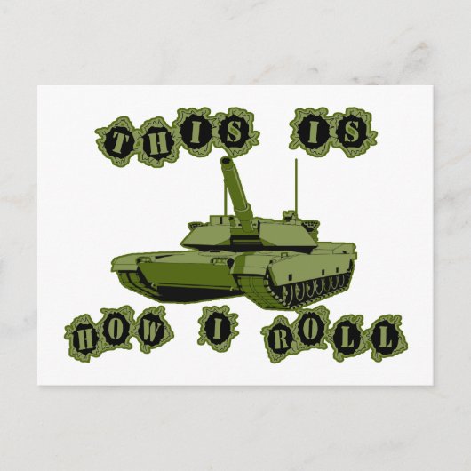Dit is hoe ik de tank moet rollen briefkaart (Voorkant)