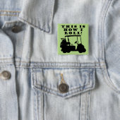 Dit is hoe ik een golfkar komisch knoopje badge ro vierkante button 5,1 cm (In situ)