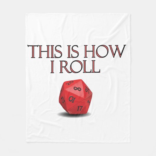 Dit is hoe ik Funl Funny RPG Dice Fleece Deken (Voorkant)