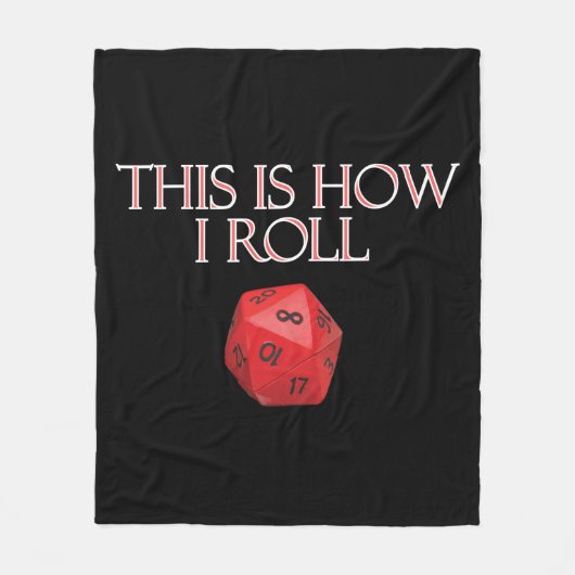 Dit is hoe ik Funl Funny RPG Dice Fleece Deken (Voorkant)