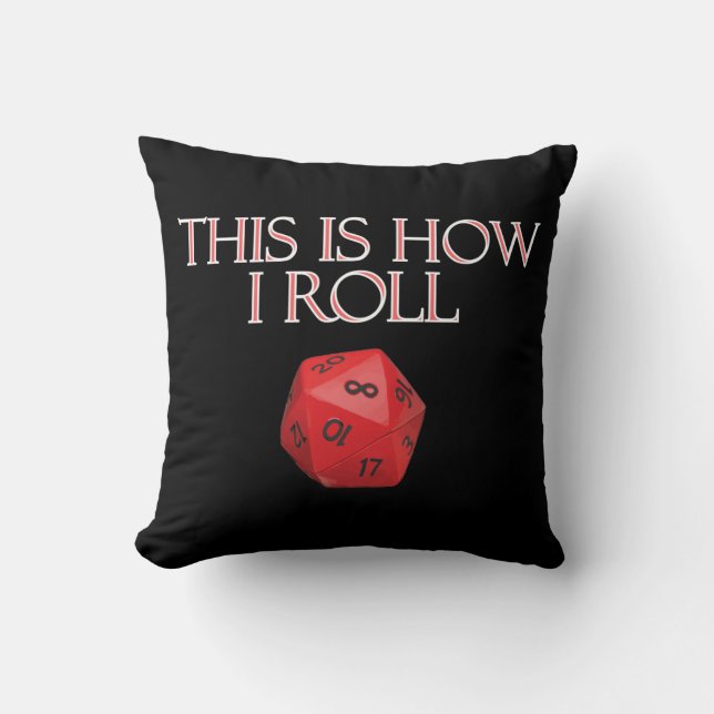 Dit is hoe ik Funl Funny RPG Dice Kussen (Voorkant)