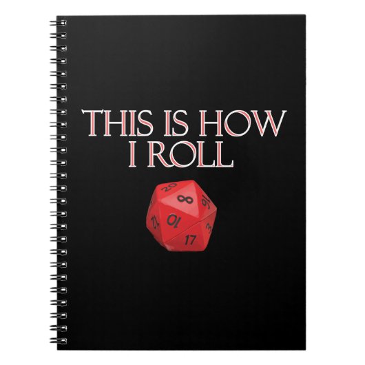 Dit is hoe ik Funl Funny RPG Dice Notitieboek (Voorkant)