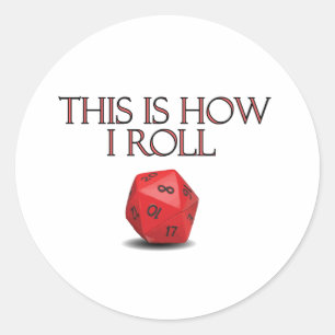 Dit is hoe ik Funl Funny RPG Dice Ronde Sticker
