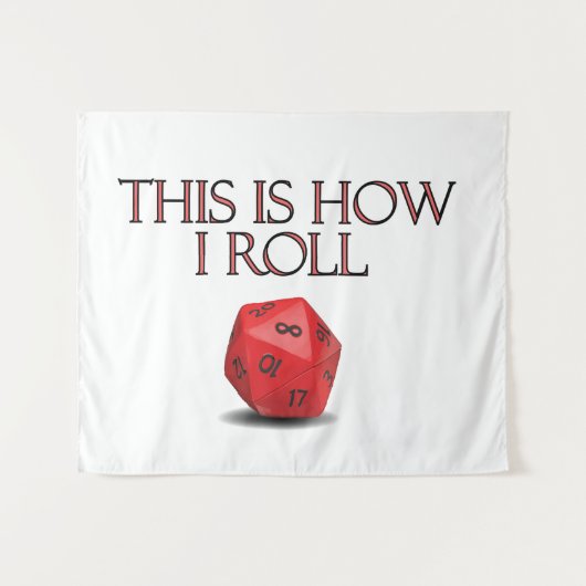 Dit is hoe ik Funl Funny RPG Dice Wandkleed (Voorkant (horizontaal))