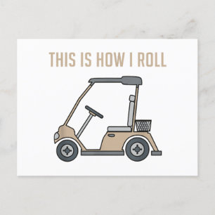 Dit is hoe ik Golf Cart Funny Golfers Briefkaart