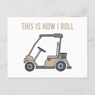 Dit is hoe ik Golf Cart Funny Golfers Feestdagenkaart