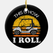 Dit is hoe ik Golf Cart Funny Golfers Keramisch Ornament (Achterkant)