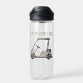 Dit is hoe ik Golf Cart Funny Golfers Waterfles (Achterkant)